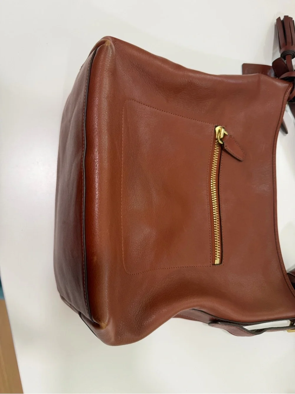Coach Legacy Tassle 19889 Brown Leather Shoulder Bag with Wallet